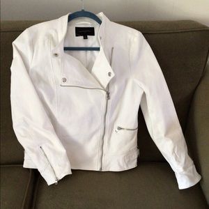 White motorcycle style jacket